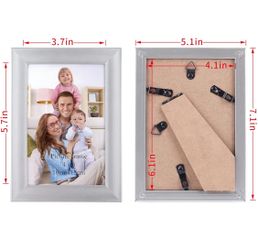4x6 Picture Frame Silver Set of 7