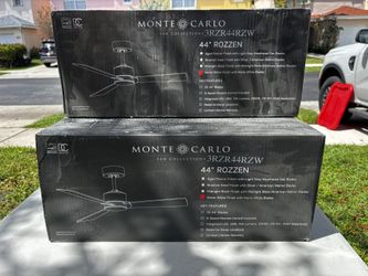 Rozzen 44 in. Modern Matte White Ceiling Fan with White Blades, DC Motor and Remote Control