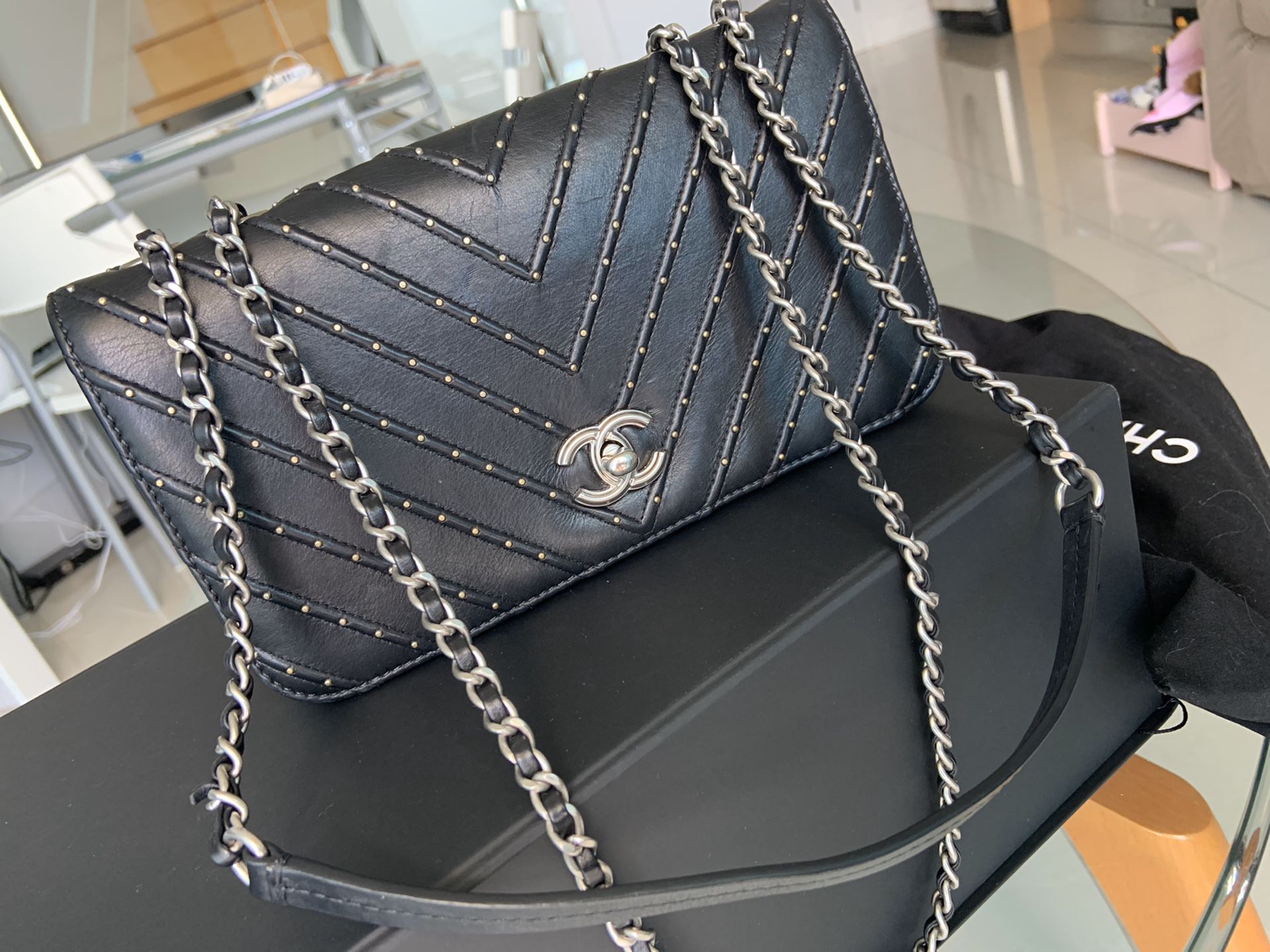 Chanel original black handbag