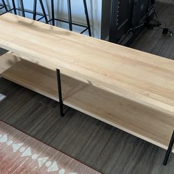 Wood and metal TV stand for TVs up to 60" - Great condition