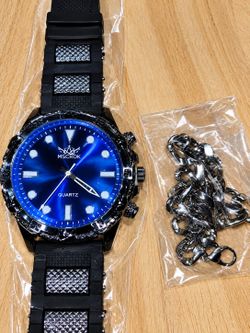 Fashion wear men's watch w/bracelet