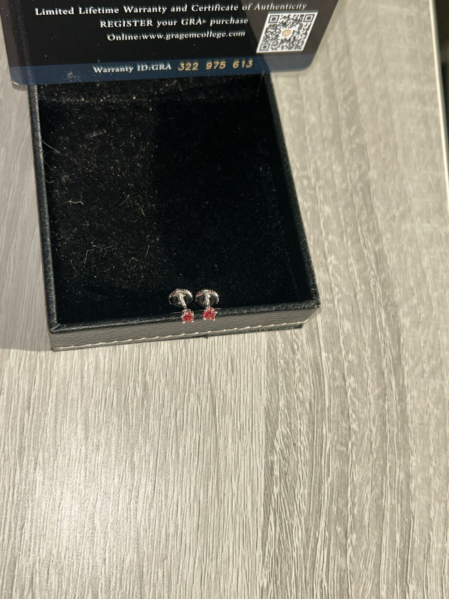 Moissanite Earrings (red Moissanite)