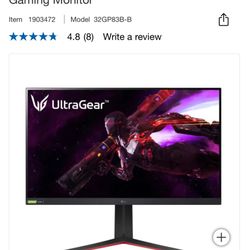 LG UltraGear 32" Class QHD Nano IPS Gaming Monitor