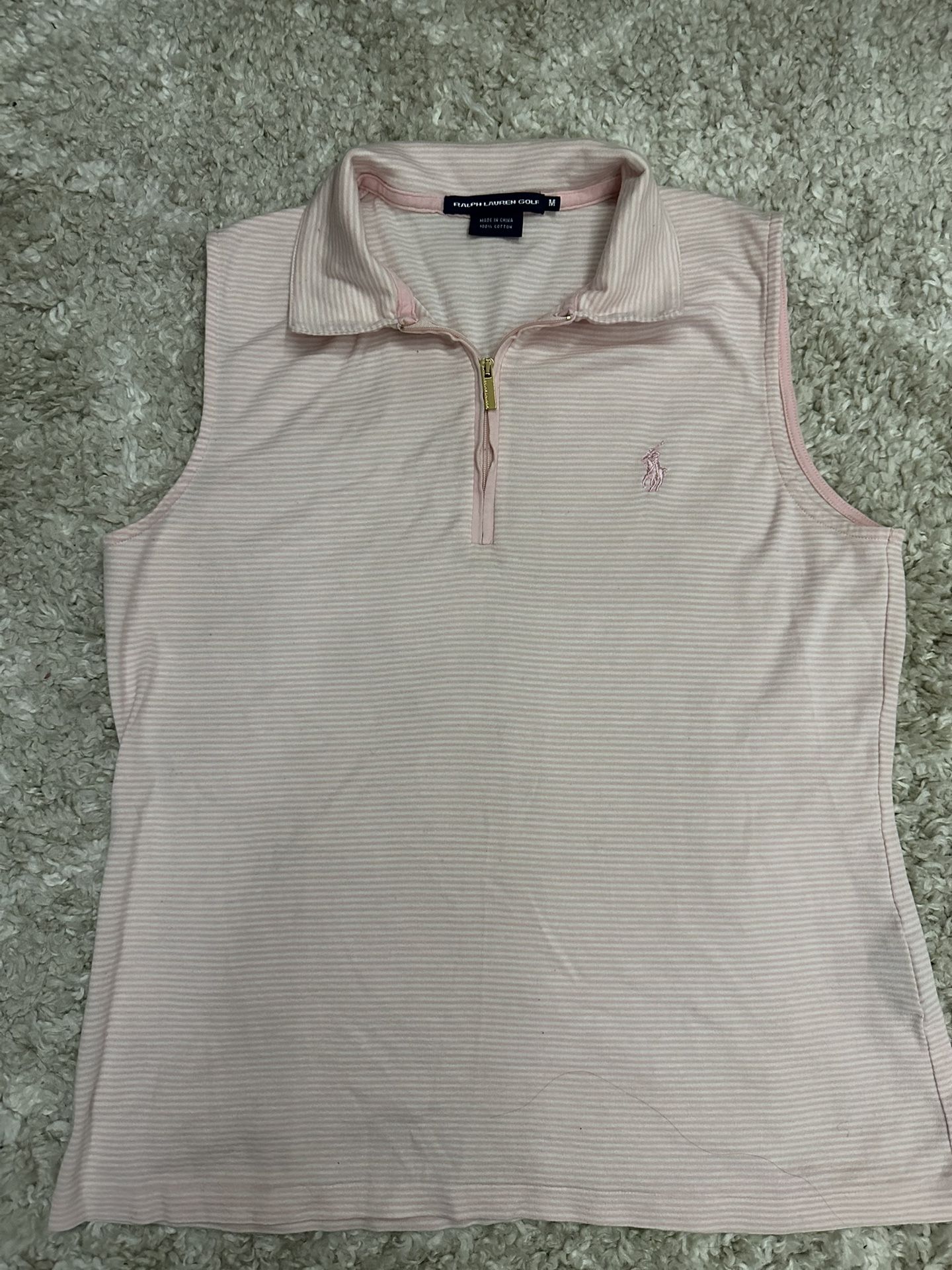 Ralph Lauren Pink Sleeveless Polo Shirt