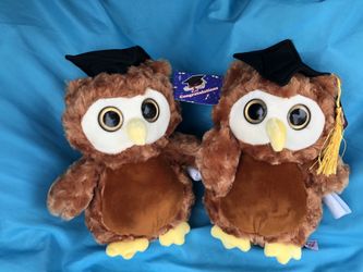 Graduation owl plush plushie doll lot sale - high school college graduation diploma teacher university NWT doll toy lot sale graduate