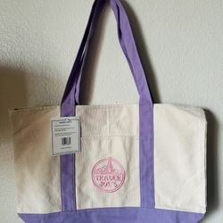 Purple trader joe’s Tote Bag