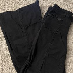 black H&M low waist flare jean 