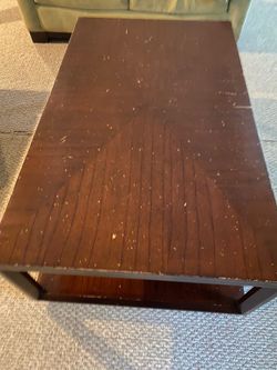 Crate and Barrel Wood Coffee Table
