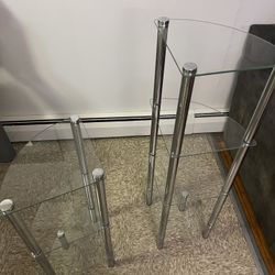 Glass And Silver Tables