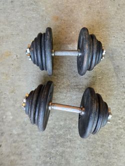 50lb Adjustable Dumbbells 1inch Standard