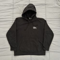 Stüssy Early 2000s Stock Logo Hoodie Black Small