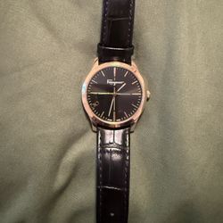 Ferragamo Women's Slim Swiss Made Quartz Leather Strap Watch