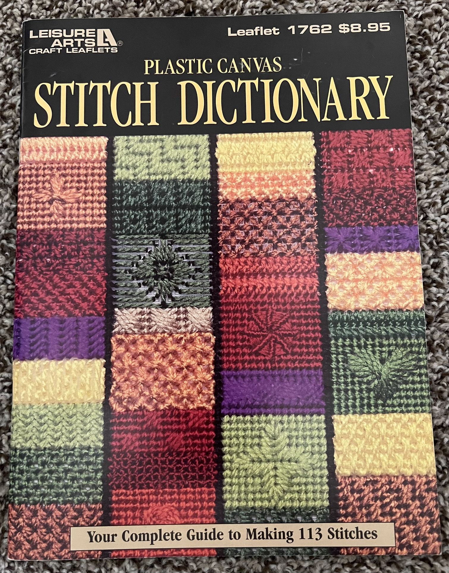 Plastic Canvas Stitch Dictionary Guide to Making 113 Stitches Leisure Arts 1762 Vintage