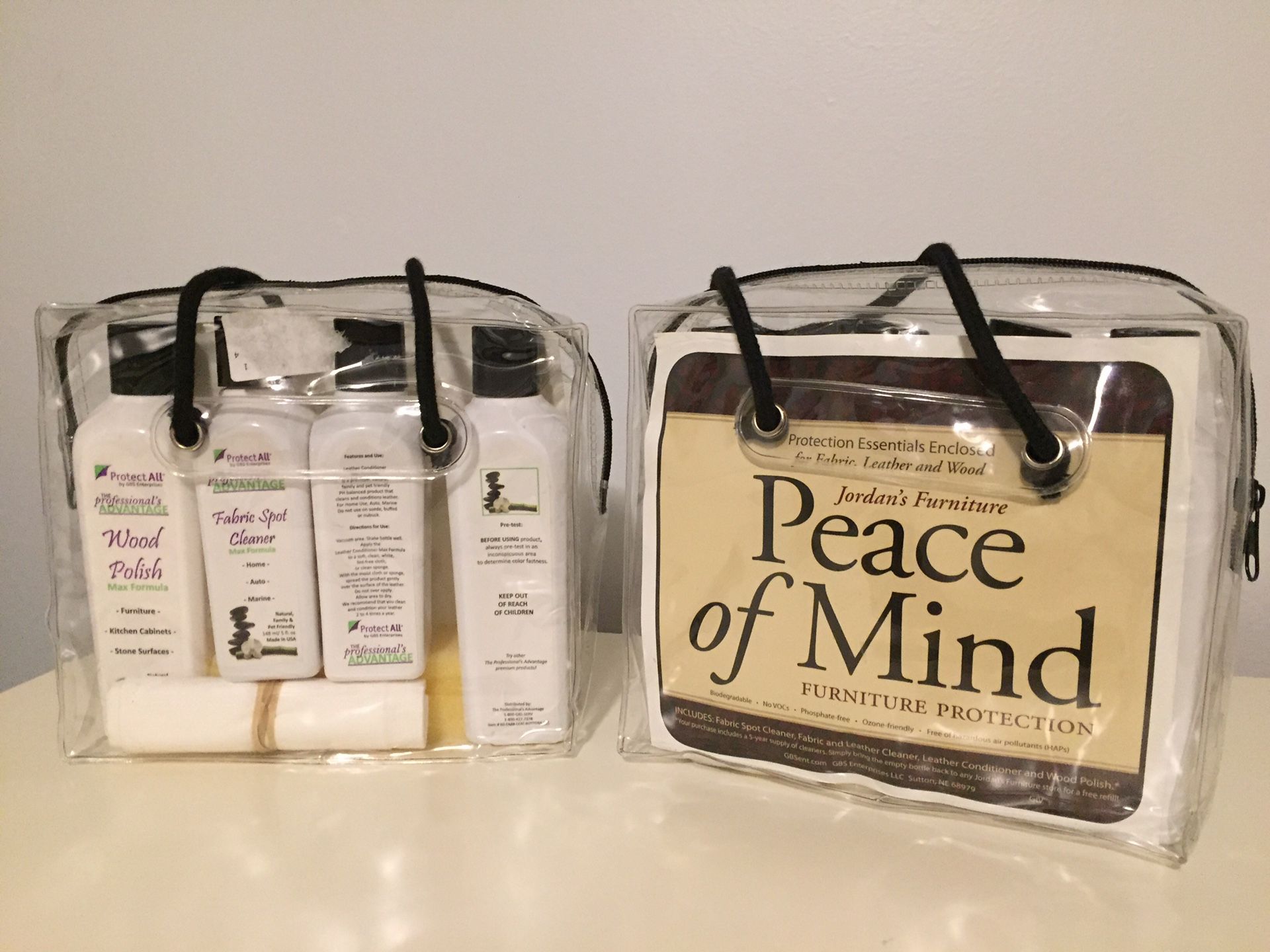 Jordans Furniture Leather And Wood Protection And Cleaner Peace Of Mind, 2Pack Brand New !!!!