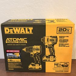 Dewalt. ATOMIC 20-Volt MAX Lithium-Ion Cordless Combo Kit (2-Tool) with (2) 2.0Ah Batteries, Charger and Bag