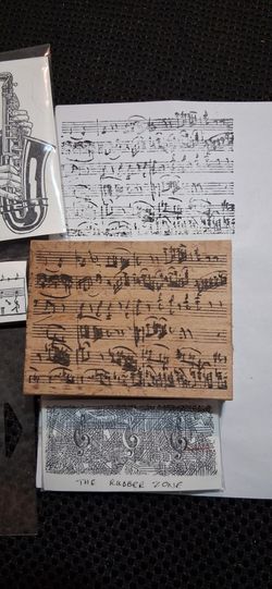 8 music  rubber  stamps -all $12