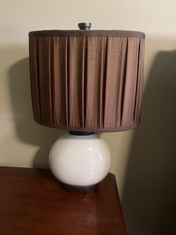 Table Lamp with Globe Ceramic Base