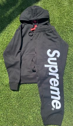 Supreme Black Matching Sweatsuit
