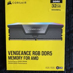CORSAIR - VENGEANCE RGB 32GB 2x16GB DDR5 6000MHz C30 AMD EXPO & Intel XMP 