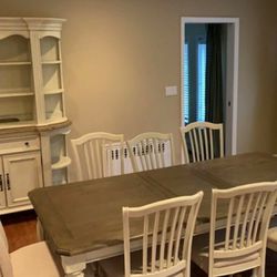 Extendable Dining Table With China Cabinet
