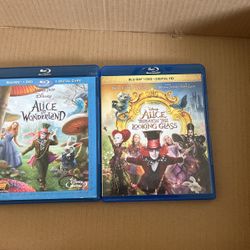 Alice In Wonderland Live Action 1&2 Blue Rays