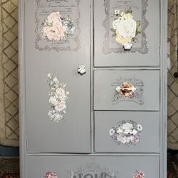 Vintage Waterfall Armoire