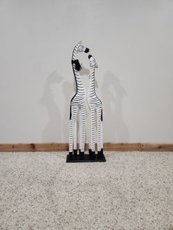 Zebra Couple Floor Standing Decor