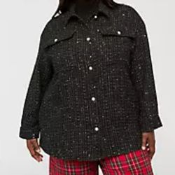 Lane Bryant black coat plus size