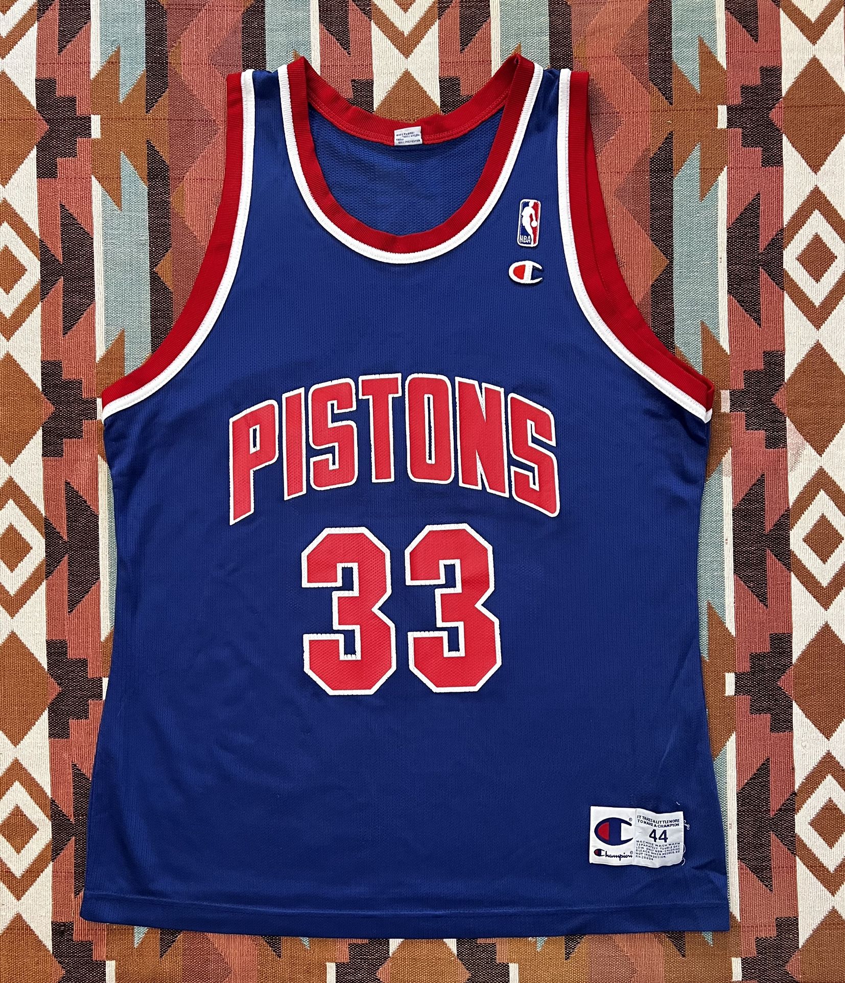 Vintage 90’s Grant Hill #33 Detroit Pistons Champion Basketball Jersey Size 40