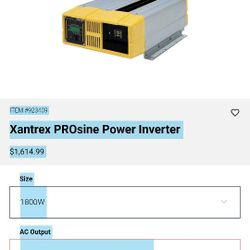 Xantrex Prosine Power Inverter 