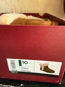 Women SO Cicada Winter Boots Shoes Chestnut Size 10