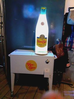 Topo Chico     cooler and advertising sighn