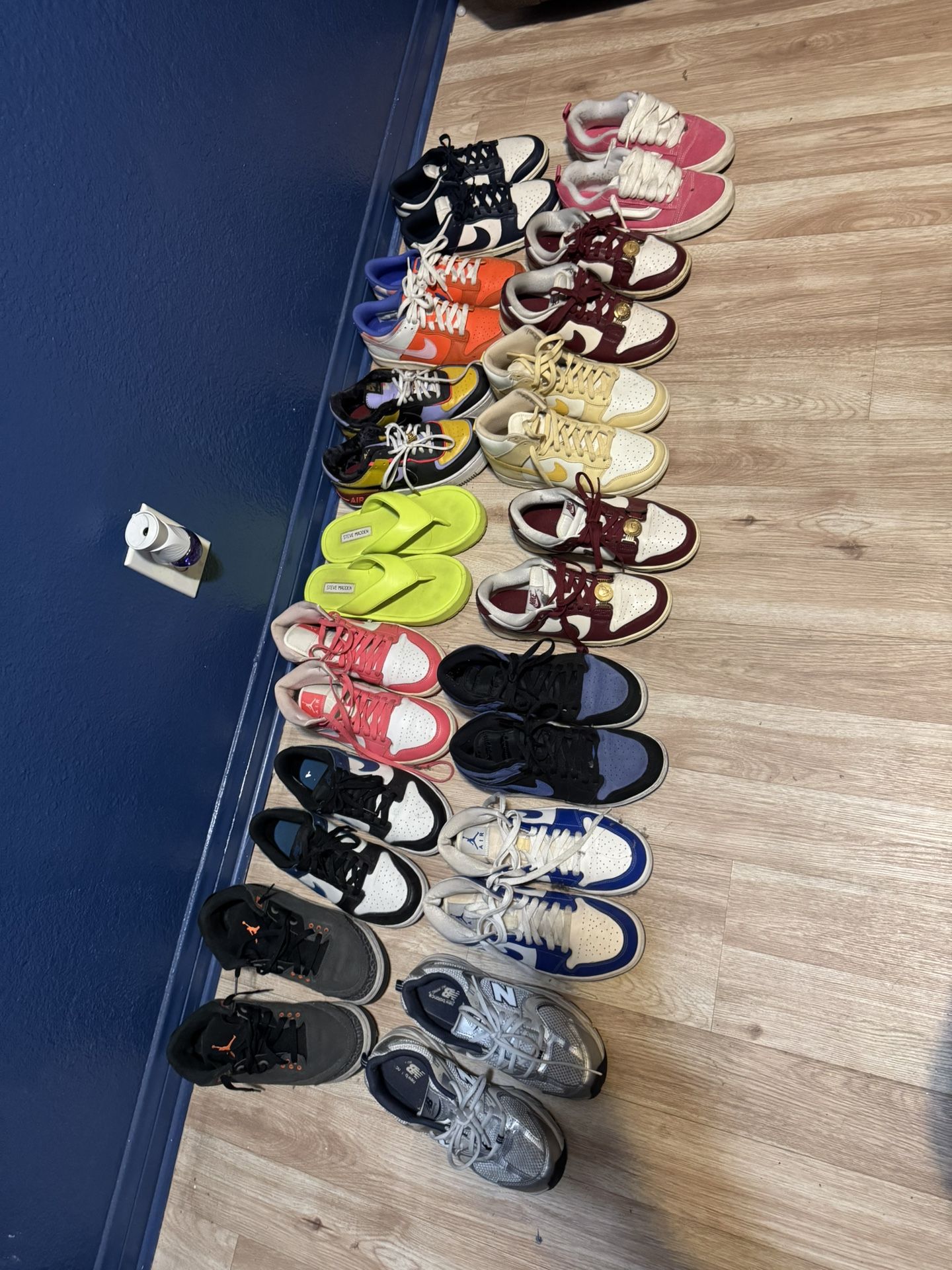 Nike, Jordan, Dunks, New Balance, Vans And Pair Of Steve Madden Slippers 