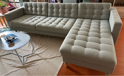 IKEA Morabo Sofa with chaise and Armchair in light green