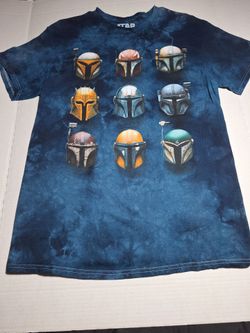Star Wars Mandalorian Helmets Tie-Dye T-Shirt