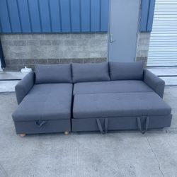 Article Nordby 104” Sleeper Sectional – Henge Gray