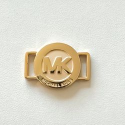 Genuine Michael Kors Gold Hardware Logo Emblem  - 2 Pieces 