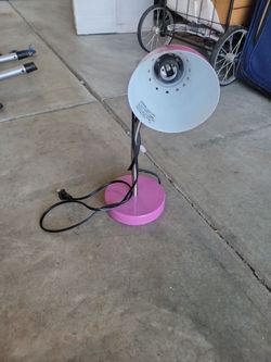 Pink desk lamp