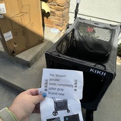 Large wagon stroller- Pets KiKii brand. Top, side, rear zipper entry. 132 lbs. Brand new