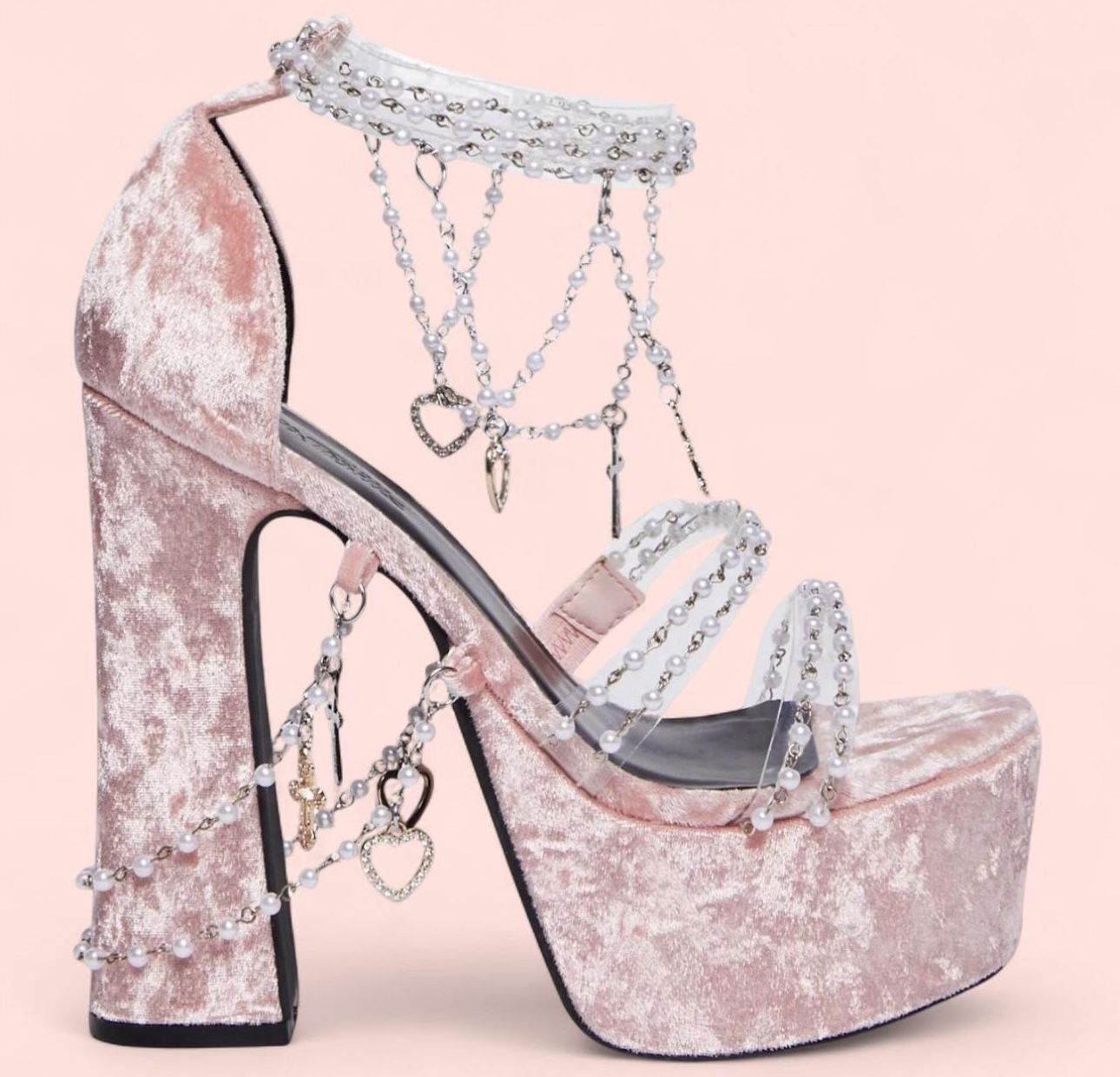 HOLY REVELATION PLATFORM HEELS - PINK SUGAR THRILLZ Size 10