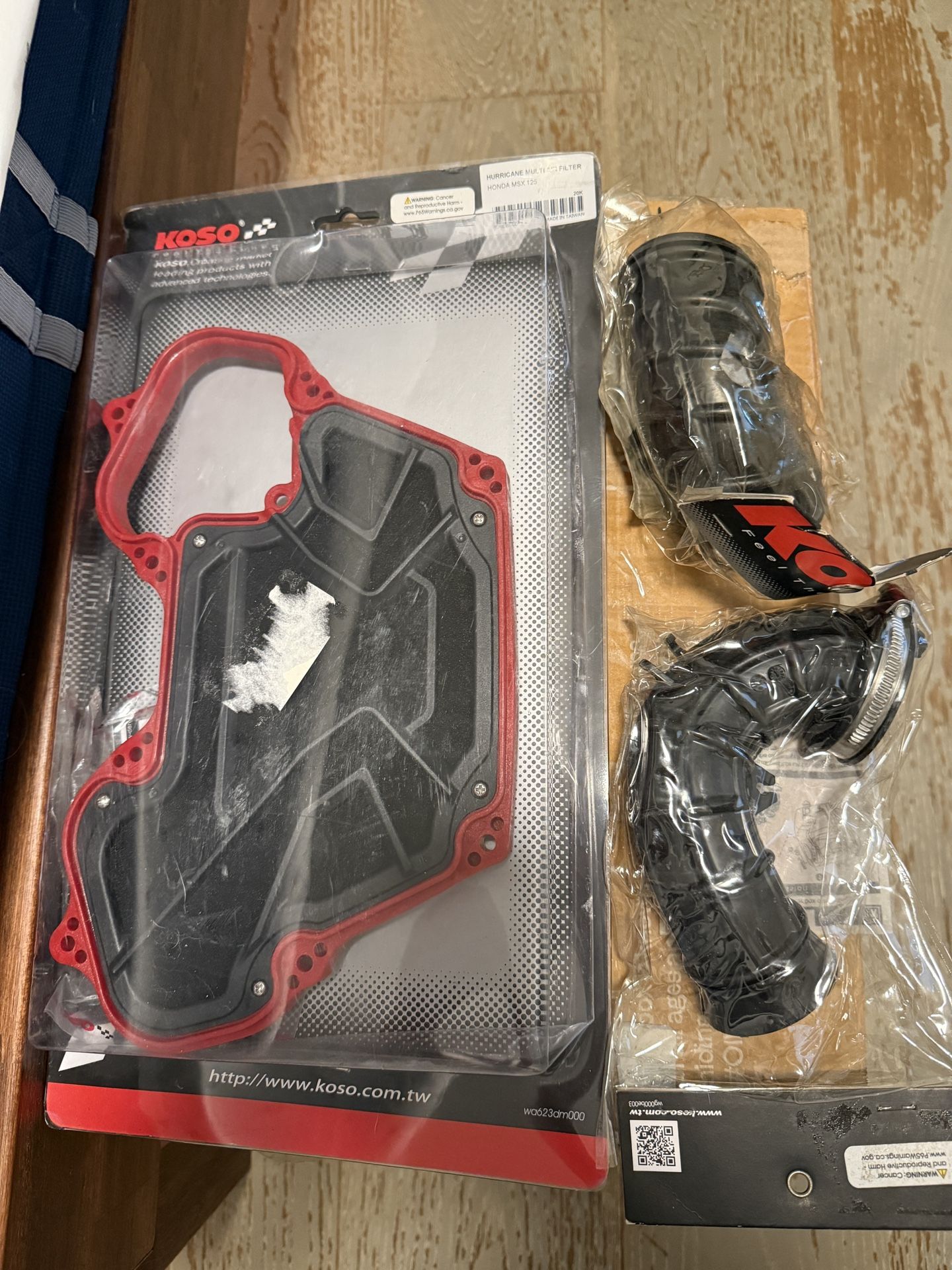 Honda Grom Performance Koso air filter and arm