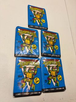 Sealed (Set Of 4) 1990 Teenage Mutant Ninja Turtles 2nd Series Wax Packs