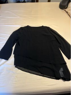Black chiffon top