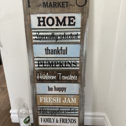 Farmers Market Wood Sign