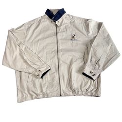 Vintage Walt Disney World Mickey Mouse Unlimited Khaki Windbreaker Jacket Large