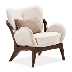 Camellia Field Warm Pecan/Porcini Velvet Accent Chair
