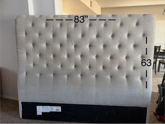 Cal King Size Tufted Upholstered Headboard
