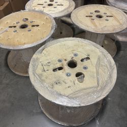 Used Wooden Spools 