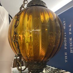 Vintage Amber Globe Fixture