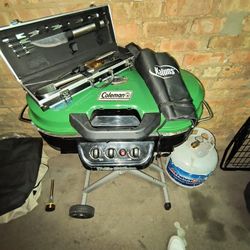 Coleman Gas Grill And Accessories !
